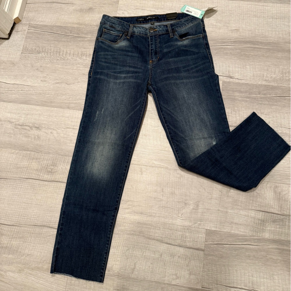 STS Blue - Mina Scissor Hem Women’s Straight Leg Jean (Indigo - 12)